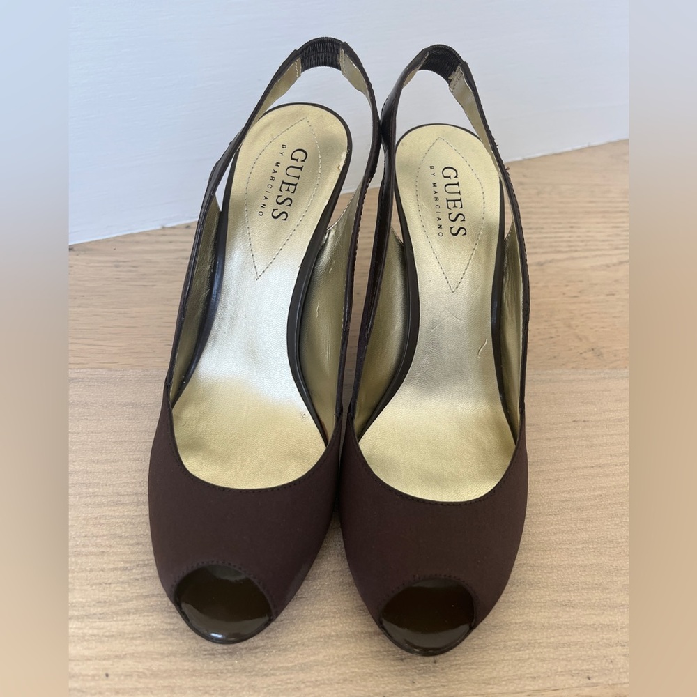 Guess Brown Heels Elegant Design